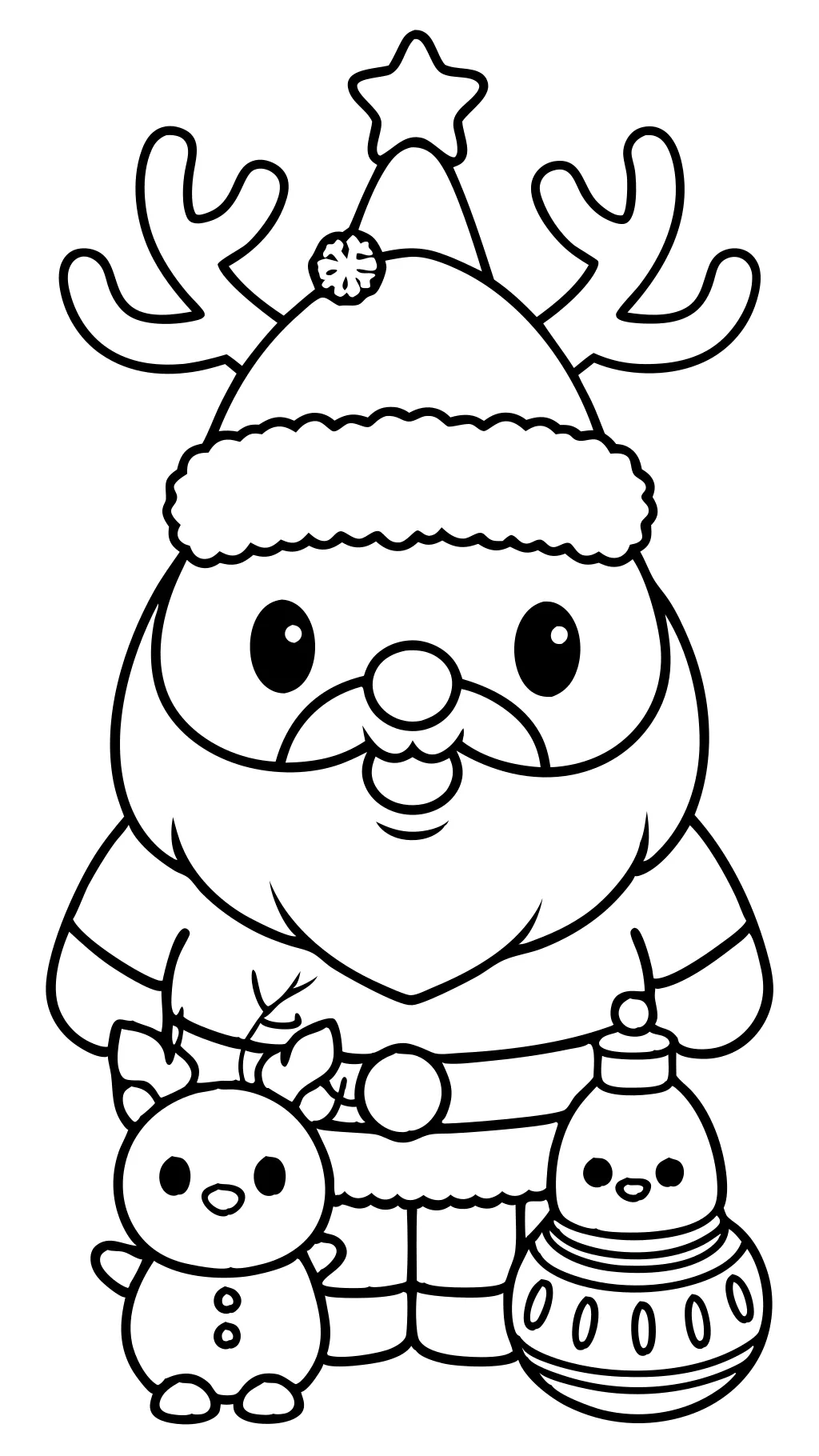 cute coloring pages christmas to print